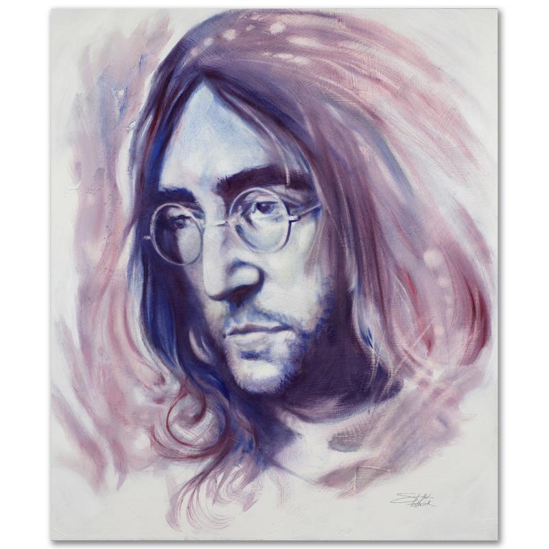 Peace by Fishwick, Stephen: With bright colors and expressive lines, Stephen Fishwick puts a unique spin on pop culture portraits. "Peace" is a limited edition giclee on stretched canvas, numbered and bears the artist's authoriz