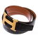 Hermes Black Brown Reversible Leather Belt Gold Plated - 5