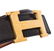 Hermes Black Brown Reversible Leather Belt Gold Plated - 8