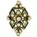 14k Yellow Gold .90 ctw Round Diamond Black Enamel