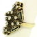 14k Yellow Gold .90 ctw Round Diamond Black Enamel - 6