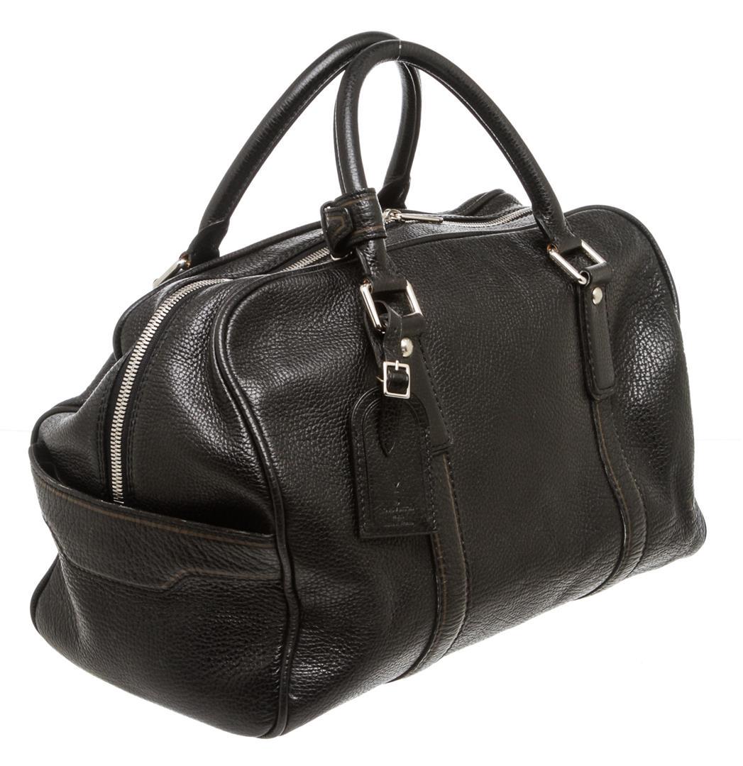 louis vuitton black duffel