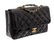 Chanel Vintage Black Patent Leather Medium Diana Flap