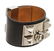 Hermes Black Leather Collier de Chien Bracelet
