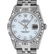 Rolex Mens Stainless Steel Mother Of Pearl Diamond Lugs