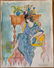 Itzchak Tarkay "Watercolor (Untitled Ref. #14)"