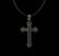 0.45 ctw Black Diamond Pendant and Rubber Cord - 18KT