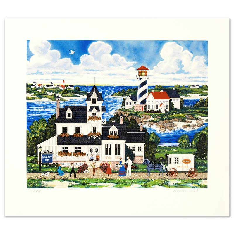 The Milkman's Route by Wooster Scott, Jane: "The Milkman's Route" is a limited edition serigraph on paper, numbered and hand signed by Wooster Scott. Includes letter of authenticity. Measures approx. 20" x 17.5" (with border), 16" x 13" (image)