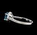 2.34 ctw Blue Zircon and Diamond Ring - 14KT White Gold - 3