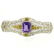 14k White & Green Gold 3.00 ctw Emerald Cut Amethyst