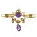 Victorian 15kt Yellow Gold Old Cut Amethyst and Seed