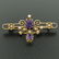 Victorian 15kt Yellow Gold Old Cut Amethyst and Seed - 2