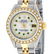 Rolex Ladies 2 Tone 14K MOP Emerald String Diamond