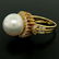 18K Yellow Gold 13.3mm South Sea Pearl Ring w/ - 2