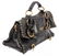 Prada Black Leather Studded Medium Satchel Bag - 2