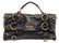 Prada Black Leather Studded Medium Satchel Bag - 3