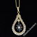 14kt Yellow Gold 1.22 ctw Diamond and Sapphire Tear - 2