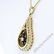 14kt Yellow Gold 1.22 ctw Diamond and Sapphire Tear - 4