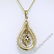 14kt Yellow Gold 1.22 ctw Diamond and Sapphire Tear - 6