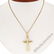 Italian 18kt Yellow Gold Round Diamond Polished Cross - 3