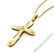 Italian 18kt Yellow Gold Round Diamond Polished Cross - 4