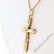 Italian 18kt Yellow Gold Round Diamond Polished Cross - 6