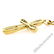 Italian 18kt Yellow Gold Round Diamond Polished Cross - 8