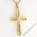 Italian 18kt Yellow Gold Round Diamond Polished Cross - 9