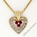 14kt Yellow Gold 0.51 ctw Round Ruby and Diamond Open