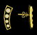 0.42 ctw Diamond Earrings - 18KT Yellow Gold - 2
