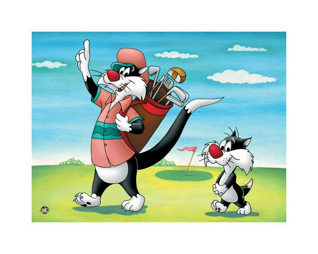 Warner Brothers Hologram #1 Golfer: Artist: Warner Brothers - Title: #1 Golfer - Medium: Giclee on Fine Art Paper - Limited Edition: 500 - Image Size: Approximately 12 Inches x 16 inches - Paper Size: Approximately 16 inches x 20 inches