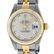 Rolex Ladies Quickset 2 Tone 18K Silver Diamond - 2