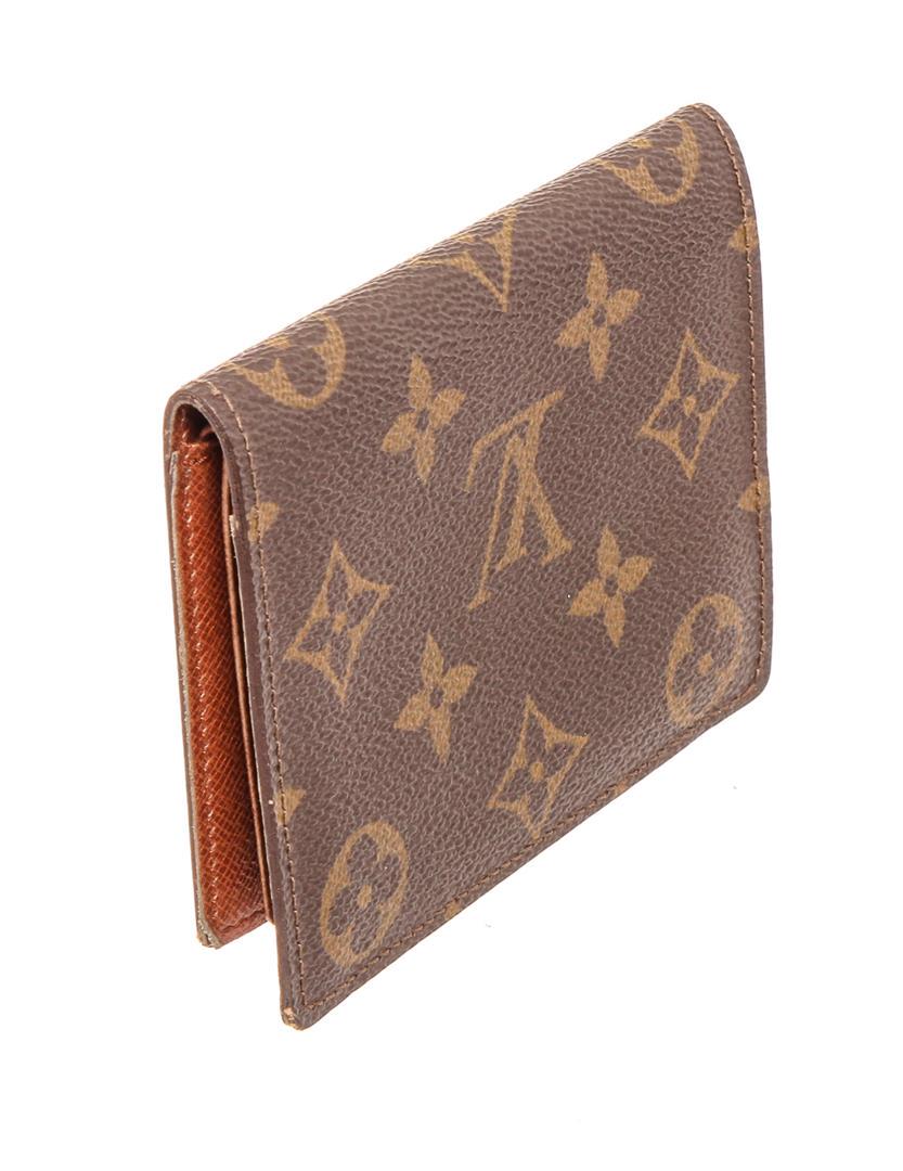 Louis Vuitton Monogram Canvas ID Card Holder Wallet: Louis Vuitton Monogram Canvas ID card holder wallet, brown interior lining, three slip pockets, dual ID windows and bifold closure.