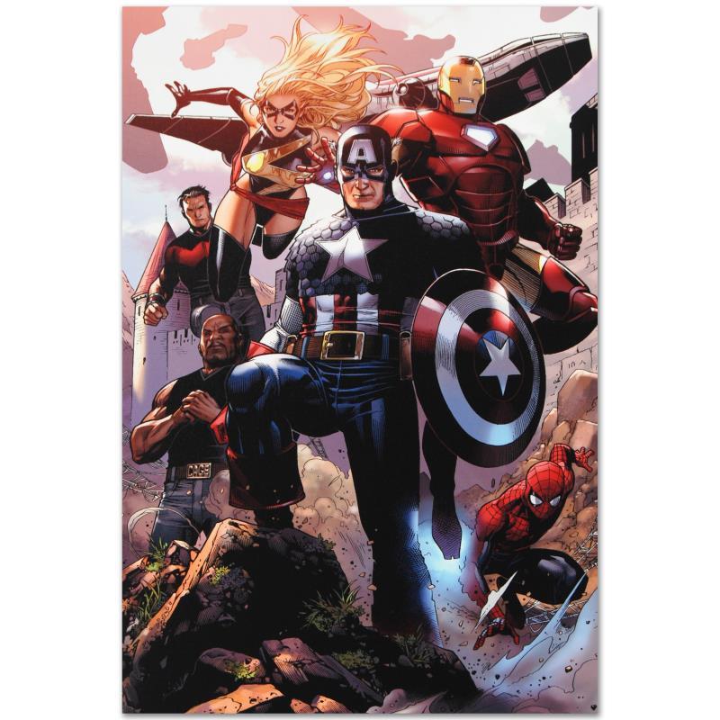 Avengers: The Children's Crusade #4 by Marvel Comics: A piece of comic book history, this limited edition, from original art by Jim Cheung, depicts the classic characters Captain America, Spider-Man, and Iron Man. Jim Cheung was named as one of 2005's "Y