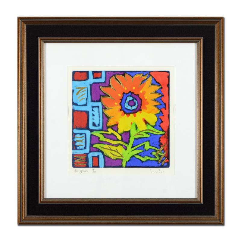 All Yours by Bull, Simon: "All Yours" is a hand colored limited edition etching on rag paper by Simon Bull, numbered and hand signed by the artist. Includes Letter of Authenticity. Measures approx. 24.5" x 24.5" (framed), 12" 