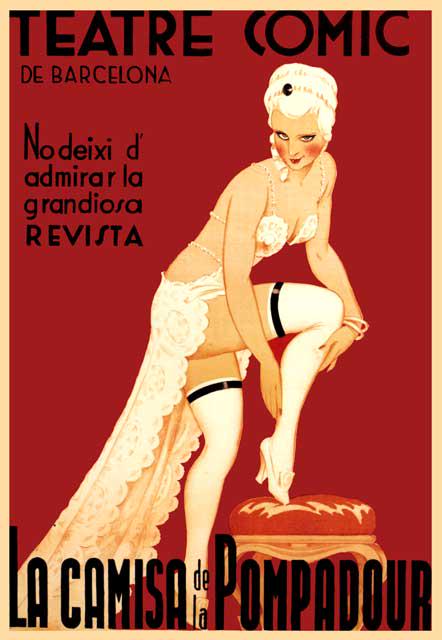 Anonymous - Teatre Comic Barcelona: Artist: Anonymous - Title: Teatre Comic Barcelona - Medium: Fine Art Reproduction Giclee on Canvas - Image Size: Approximately 32 inches x 22 inches - Unframed on Unstretched Canvas -