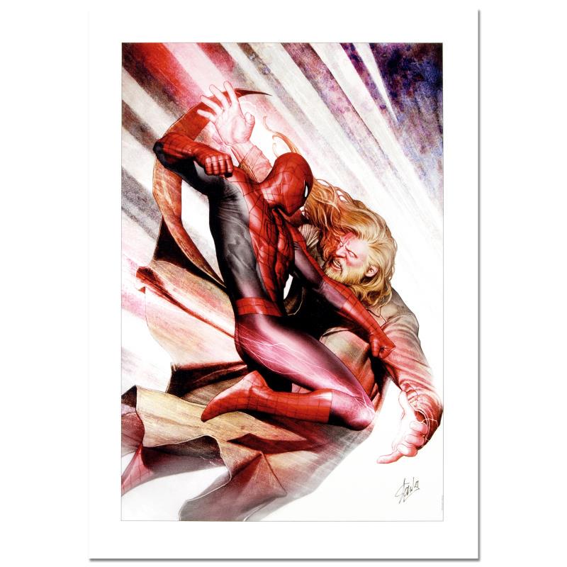 Amazing Spider-Man #610 by Stan Lee - Marvel Comics: A piece of comic book history, this limited edition print, drawn by Adi Granov, depicts a scene from the classic Spider-Man series. While working for Marvel, Adi Granov has drawn covers for Spider-Man