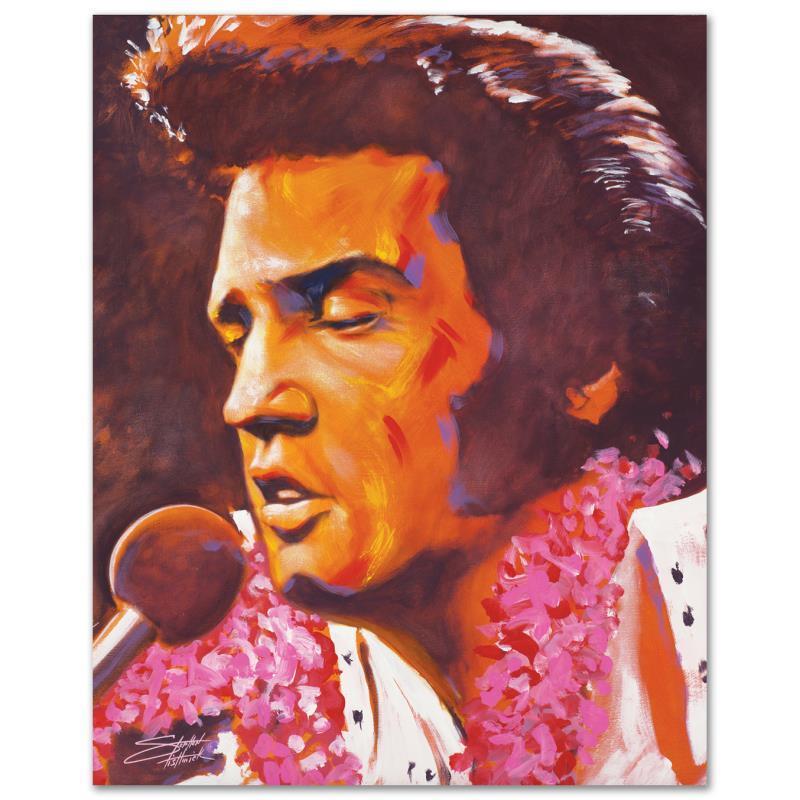 Aloha by Fishwick, Stephen: With bright colors and expressive lines, Stephen Fishwick puts a unique spin on pop culture portraits. "Aloha" is a limited edition giclee on stretched canvas, numbered and bears the artist's authoriz