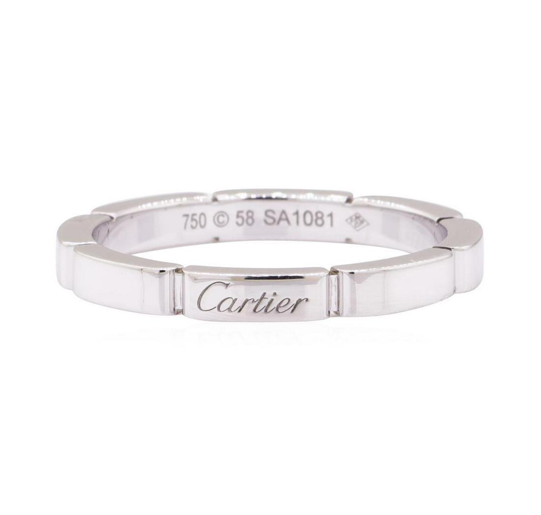 Cartier Mallion Panthere Wedding Band - 18KT White Gold: One Cartier wedding band featuring: 18KT white gold weighing 5.0 grams. The ring is engraved with serial number SA1081. The ring measures 2.55 millimeters wide and is European size 58, US size 8.5.