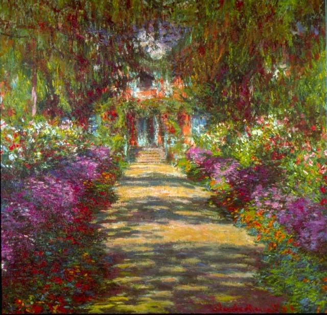 Claude Monet - Giverny: Artist: Claude Monet - Title: Giverny - Medium: Fine Art Reproduction Giclee on Canvas - Image Size: Approximately 19.25 inches x 20 inches - Unframed on Unstretched Canvas - Biography: Claude Monet w