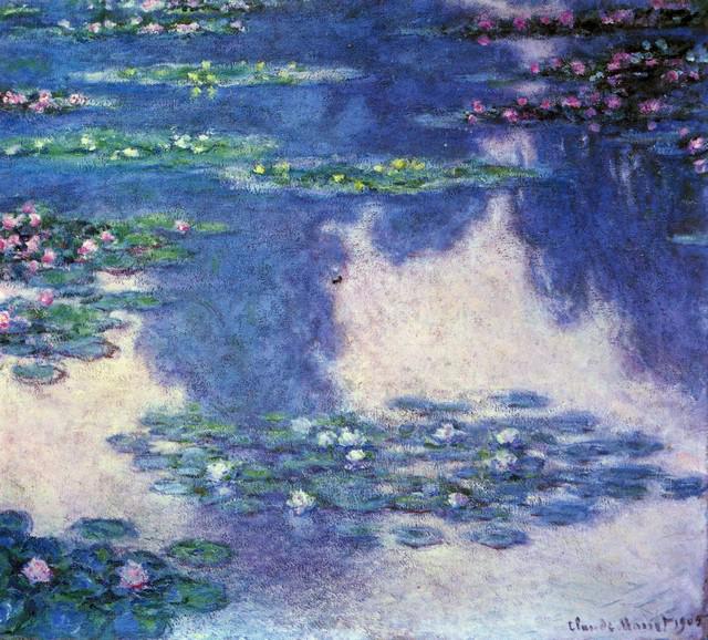 Claude Monet - Water Lilies, Water Landscape #4: Artist: Claude Monet - Title: Water Llilies, Water Landscape #4 - Medium: Fine Art Reproduction Giclee on Canvas - Image Size: Approximately 29 inches x 32 inches - Unframed on Unstretched Canvas - Bi
