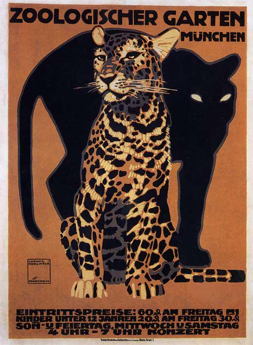 Anonymous - Zoologischer Munchin: Artist: Anonymous - Title: Zoologischer Munchin - Medium: Fine Art Reproduction Giclee on Canvas - Image Size: Approximately 32 inches x 23.5 inches - Unframed on Unstretched Canvas -