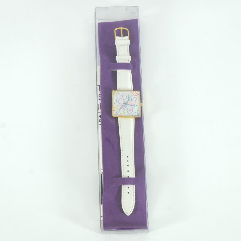 Peter Max Watch by Peter Max: This is a vintage Peter Max wrist watch created for the Japanese market in 1991. This watch comes in the original packaging and with paperwork. Due to the age of the watch the battery will need to be