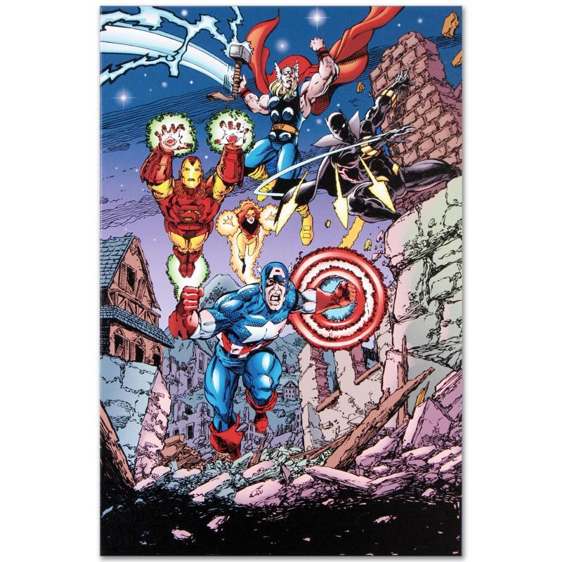 Avengers #21 by Marvel Comics: A piece of comic book history, this limited edition, from original art by George Perez, depicts the mighty Avengers. Puerto Rican artist George Perez gained renown within the industry by illustrating 