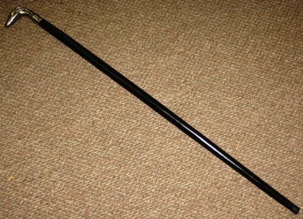 Wood Walking Cane w/ Silver Dog Head Handle: You are bidding on a Wood Walking Cane w/ Silver Duck Head Handle. Check out the great scans! Please email us at seizedauctions@gmail.com with any specific questions. Payment Options We accept all pay