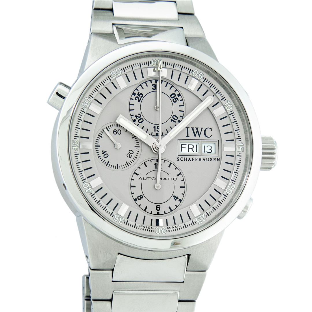 IWC Mens Stainless Steel 43mm GST Rattrapante Split: One Mens IWC Stainless Steel GST Rattrapante Split Second Chronograph Polished bright with Satin Finish, This Watch Has Been Serviced & Electronically Tested, Stainless Steel Case: 43mm, Stainless Ste