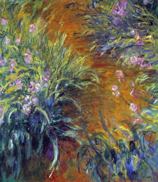 Claude Monet - Irises: Artist: Claude Monet - Title: Irises - Medium: Fine Art Reproduction Giclee on Canvas - Image Size: Approximately 20 inches x 17.25 inches - Unframed on Unstretched Canvas - Biography: Claude Monet wa
