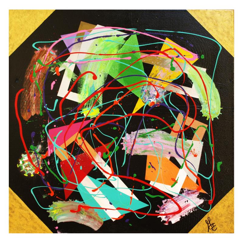 George Marlowe, "Comets" Hand Signed Original Acrylic: "Comets" is a hand signed original acrylic painting on canvas by George Marlowe. This piece comes gallery wrapped and includes a letter of Authenticity. Measures approximately 24" x 24".