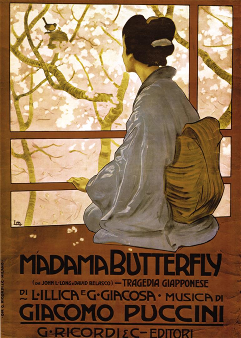Anonymous - Madama Butterfly: Artist: Anonymous Title: Madama Butterfly Medium: Fine Art Reproduction Giclee on Canvas Image Size: Approximately 20 inches x 14.25 inches Unframed on Unstretched Canvas