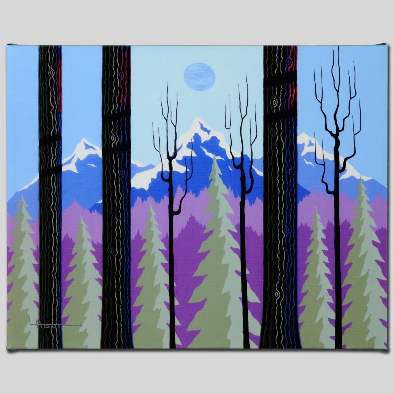 Valley of the Giants by Holt, Larissa: Larissa Holt, a student of distinguished artist Eyvind Earle(1916-2000), uses bold colors and breathtaking scenery to create images of Nature in her own unique style. "Valley of the Giants" is a limit